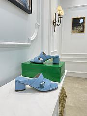 Bottega Veneta Blue Band Mules - 2