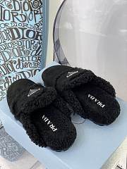 Prada Black Shearling slippers 1S711M_1A6_F0002_F_020 - 6