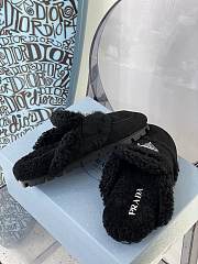 Prada Black Shearling slippers 1S711M_1A6_F0002_F_020 - 4