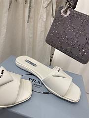 Prada Brushed white leather slides 1XX591_055_F0009_F_005 - 3