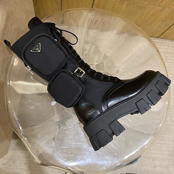 Prada Monolith brushed rois leather and nylon biker boots 1W257M_3LFR_F0002_F_B055