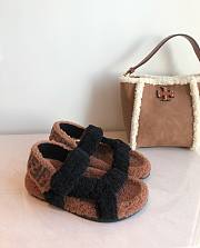 Fendi Feel Black sheepskin sandals 8X8229AGETF0PMM - 1