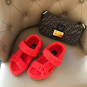 Fendi Feel Red sheepskin sandals 8X8229AGETF1FZG - 6