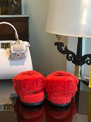 Fendi Feel Red sheepskin sandals 8X8229AGETF1FZG - 5