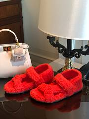 Fendi Feel Red sheepskin sandals 8X8229AGETF1FZG - 4