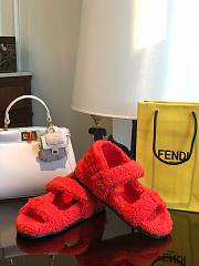 Fendi Feel Red sheepskin sandals 8X8229AGETF1FZG - 3