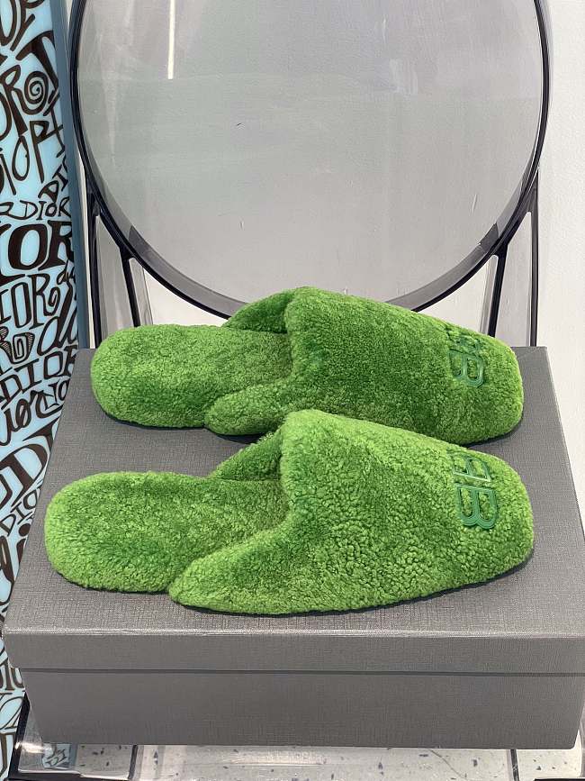 Women’s Cosy BB Mule in Green - 1