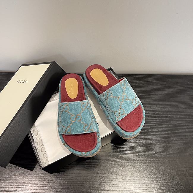 Gucci platform slide sandal 007 - 1