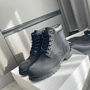 CELINE KURT HIGH LACE-UP BOOT IN NUBUCK CALFSKIN & CALFSKIN BLACK - 4