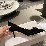 Jimmy Choo - Black Suede Pumps with Crystal Embellishment - 65MM - 2