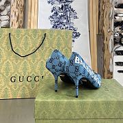 Gucci x Balenciaga The Hacker Project Square Knife pump Blue - 3