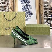 Gucci x Balenciaga The Hacker Project Square Knife pump Green - 1