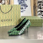 Gucci x Balenciaga The Hacker Project Square Knife pump Green - 5