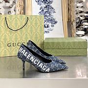 Gucci x Balenciaga The Hacker Project Square Knife pump Navy Blue - 1