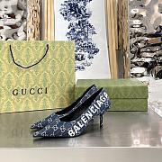 Gucci x Balenciaga The Hacker Project Square Knife pump Navy Blue - 2