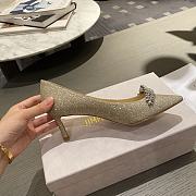 Jimmy Choo Gold Crystal Love 100 Heels - 65MM - 6