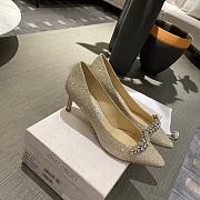 Jimmy Choo Gold Crystal Love 100 Heels - 65MM - 3