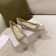 Jimmy Choo Gold Crystal Love 100 Heels - 65MM - 2