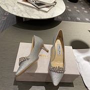 Jimmy Choo Silver Crystal Love 100 Heels - 65MM - 1