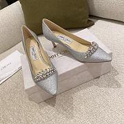 Jimmy Choo Silver Crystal Love 100 Heels - 65MM - 6