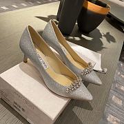 Jimmy Choo Silver Crystal Love 100 Heels - 65MM - 4