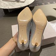 Jimmy Choo Silver Crystal Love 100 Heels - 65MM - 3