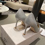 Jimmy Choo Silver Crystal Love 100 Heels - 85MM - 3