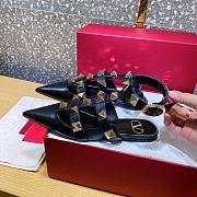 ROMAN STUD CALFSKIN BALLET FLAT BLACK XW2S0BY5ZWM0NO - 4