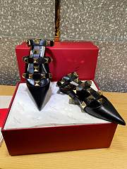 ROMAN STUD CALFSKIN BALLET FLAT BLACK XW2S0BY5ZWM0NO - 2