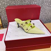 ROMAN STUD MULE IN CALFSKIN LIME SORBET 65 MM - 6