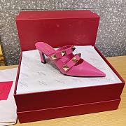 ROMAN STUD MULE IN CALFSKIN PINK 65 MM - 5