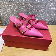 ROMAN STUD MULE IN CALFSKIN PINK 65 MM - 4