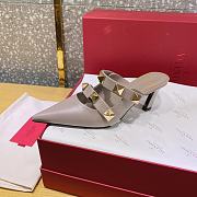 ROMAN STUD MULE IN CALFSKIN ROSE QUARTZ 65 MM - 6