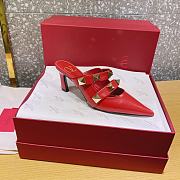 ROMAN STUD MULE IN CALFSKIN ROSSO VALENTINO 65 MM - 6