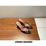 Amina Muaddi Black Begum Sling Heels - 1