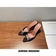 Amina Muaddi Black Begum Sling Heels - 2