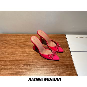 Amina Muaddi Pink Begum Sling Heels