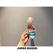 Amina Muaddi Blue Begum Sling Heels - 6