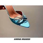 Amina Muaddi Blue Begum Sling Heels - 5