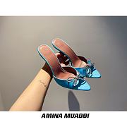 Amina Muaddi Blue Begum Sling Heels - 4