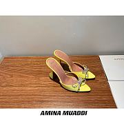 Amina Muaddi Yellow Begum Sling Heels - 1