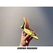 Amina Muaddi Yellow Begum Sling Heels - 5