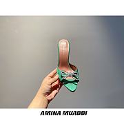 Amina Muaddi Green Begum Sling Heels - 5