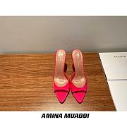 Amina Muaddi Pink Sling Heels - 5