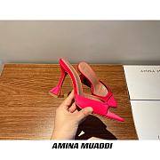 Amina Muaddi Pink Sling Heels - 4