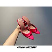 Amina Muaddi Pink Sling Heels - 2