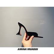 Amina Muaddi Black Sling Heels - 6