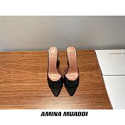 Amina Muaddi Black Sling Heels - 3