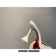 Amina Muaddi White Sling Heels - 6