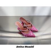 AMINA MUADDI Gilda Pink Satin Slipper - 1